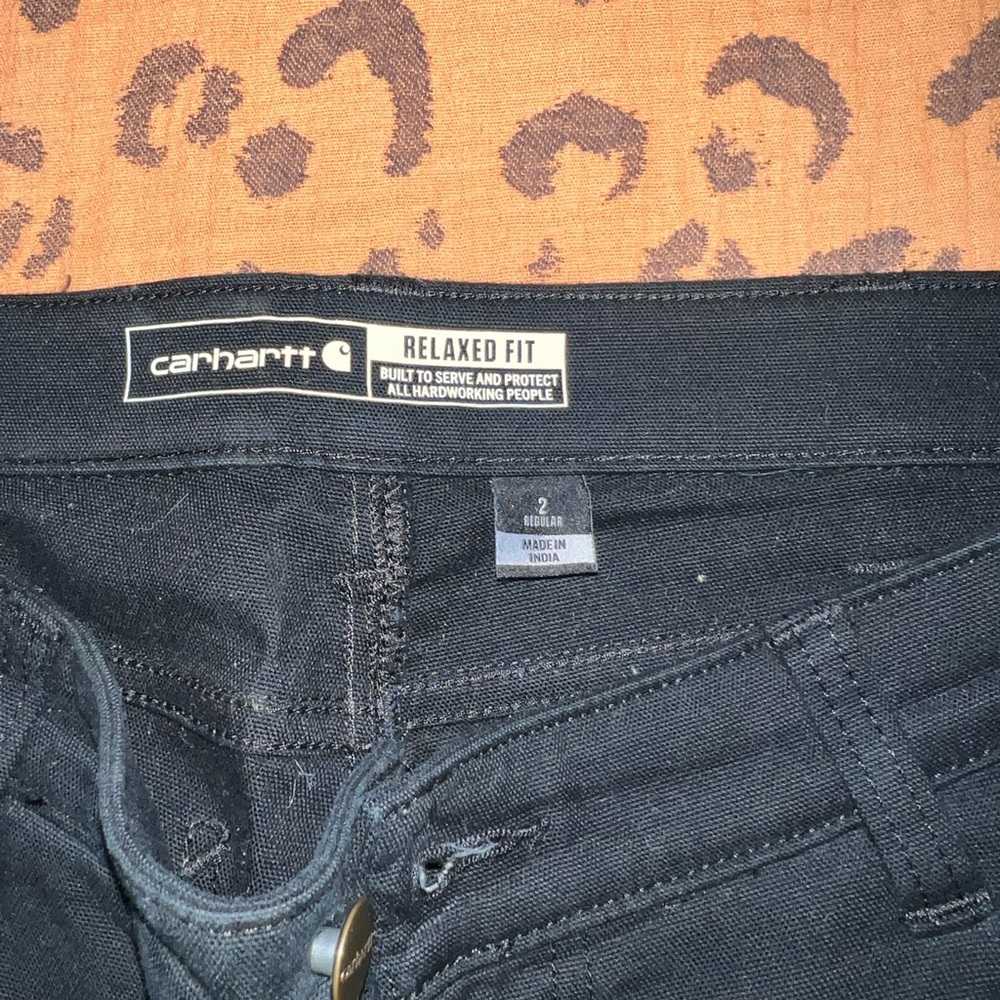 Carhartt Relaxed Fit Black Jeans- 2 Regular- Double Front